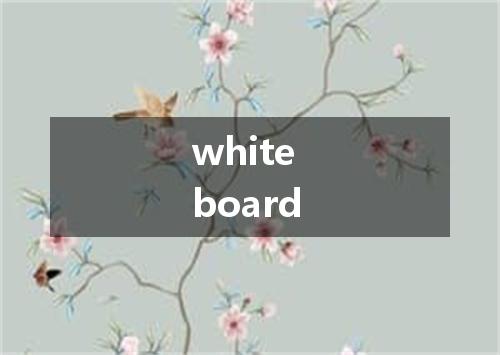 white board是什么意思