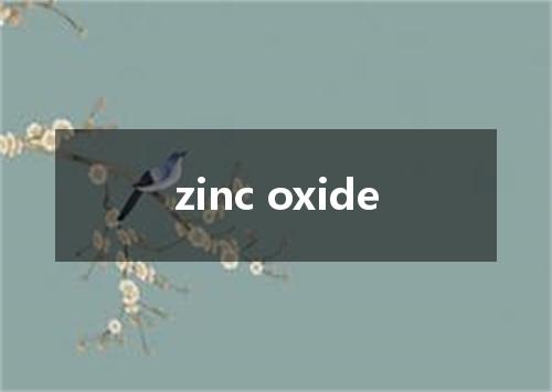zinc oxide是什么意思