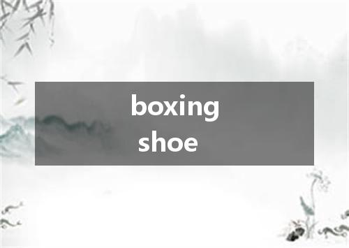 boxing shoe是什么意思