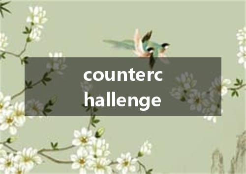 counterchallenge是什么意思