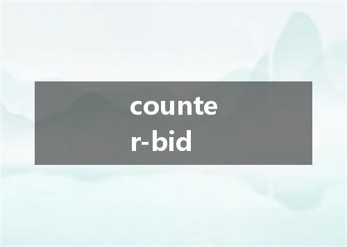 counter-bid是什么意思