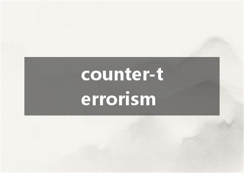 counter-terrorism是什么意思