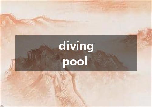 diving pool是什么意思