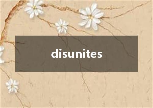 disunites是什么意思