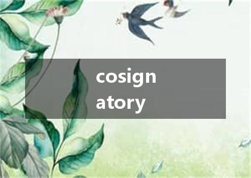 cosignatory是什么意思