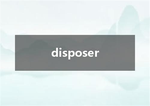 disposer是什么意思