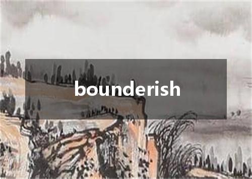 bounderish是什么意思