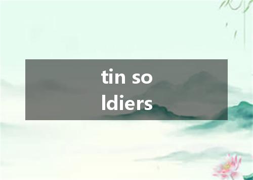 tin soldiers是什么意思