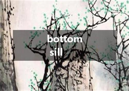 bottom sill是什么意思