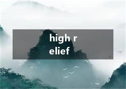 high relief是什么意思