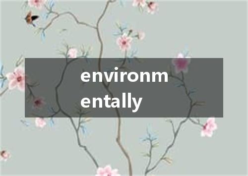 environmentally是什么意思