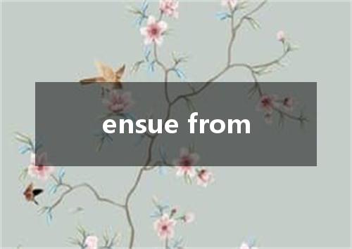 ensue from是什么意思