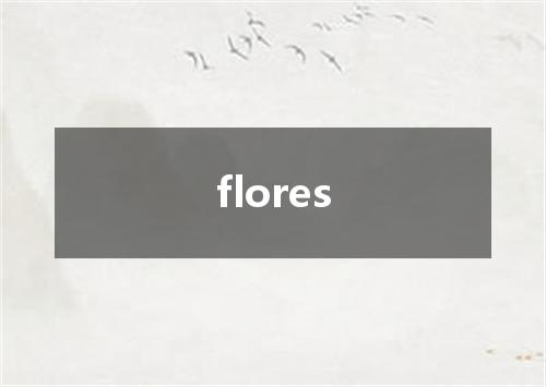 flores是什么意思