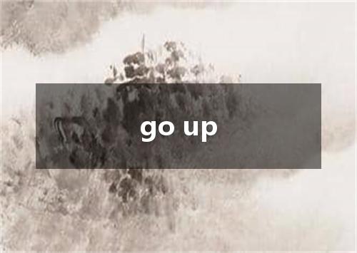 go up是什么意思