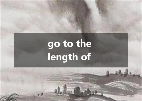 go to the length of是什么意思