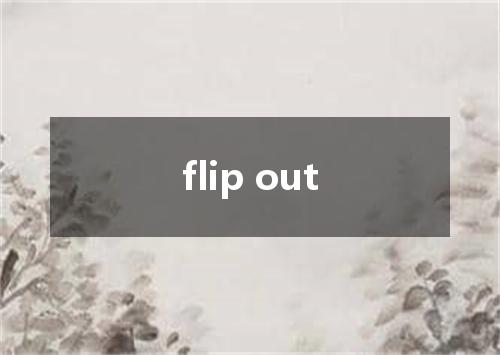 flip out是什么意思