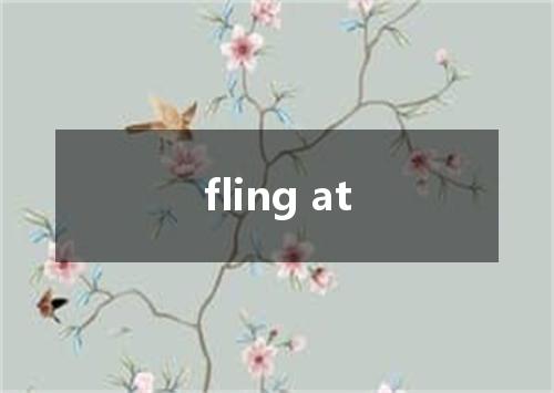 fling at是什么意思