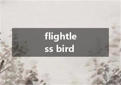 flightless bird是什么意思