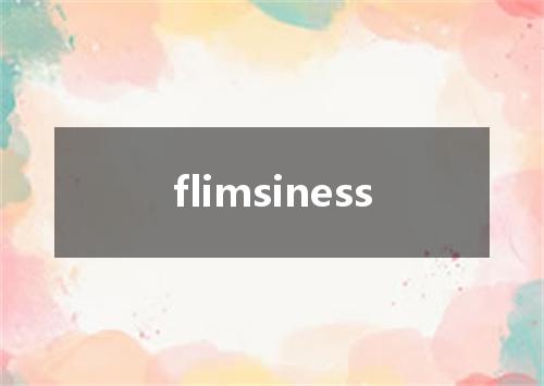 flimsiness是什么意思