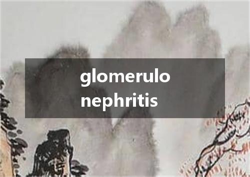 glomerulonephritis是什么意思