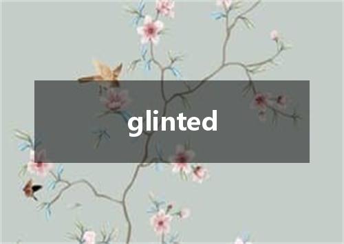 glinted是什么意思