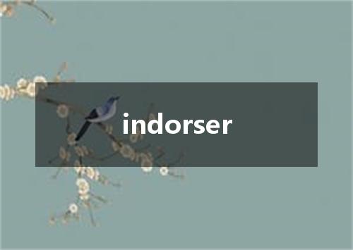 indorser是什么意思