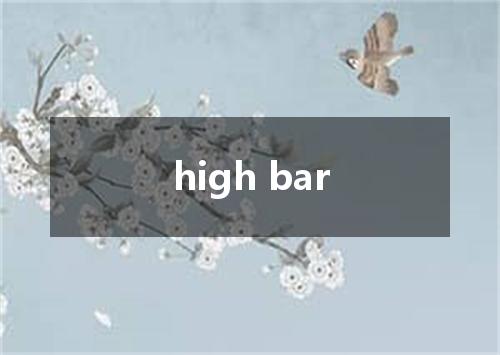 high bar是什么意思