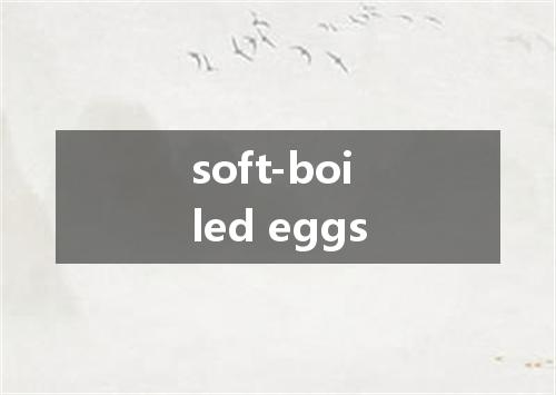 soft-boiled eggs是什么意思