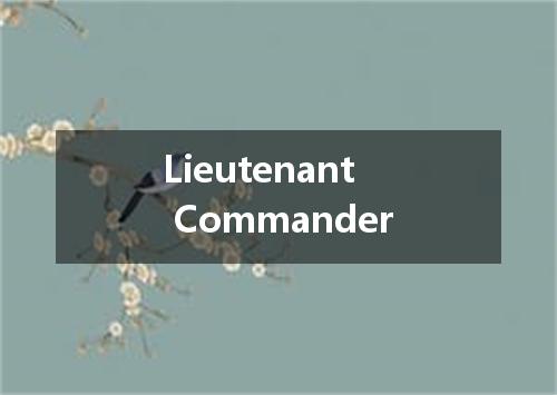 Lieutenant Commander是什么意思