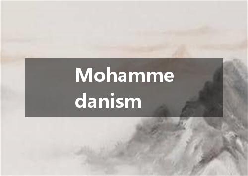 Mohammedanism是什么意思