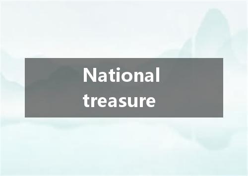 National treasure是什么意思