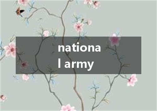 national army是什么意思