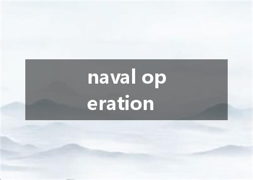 naval operation是什么意思