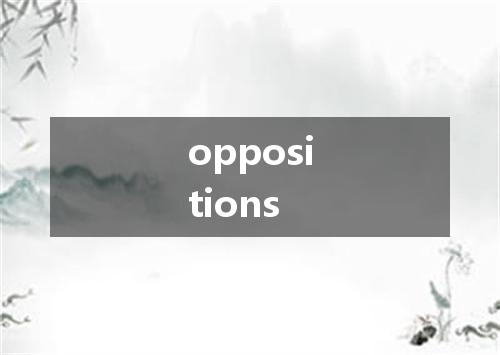 oppositions是什么意思