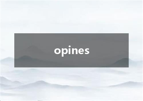opines是什么意思