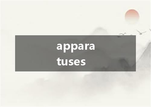 apparatuses是什么意思
