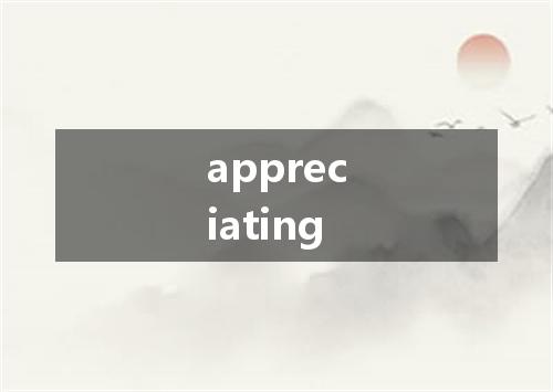appreciating是什么意思