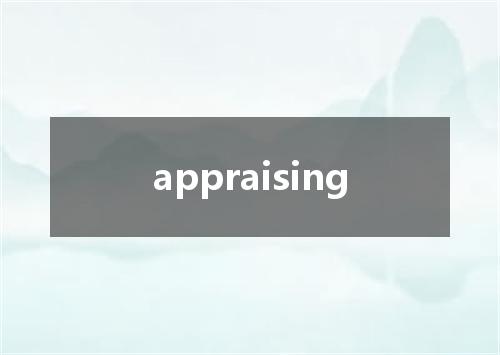 appraising是什么意思