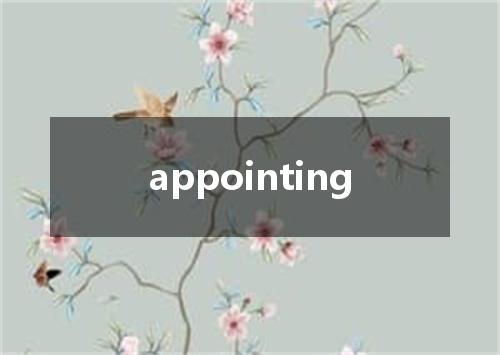 appointing是什么意思