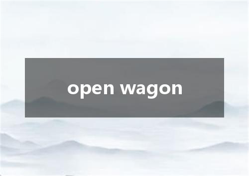 open wagon是什么意思