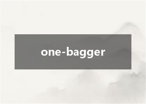 one-bagger是什么意思