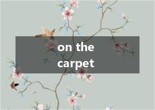 on the carpet是什么意思