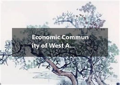 Economic Community of West African States是什么意思