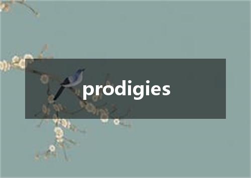prodigies是什么意思