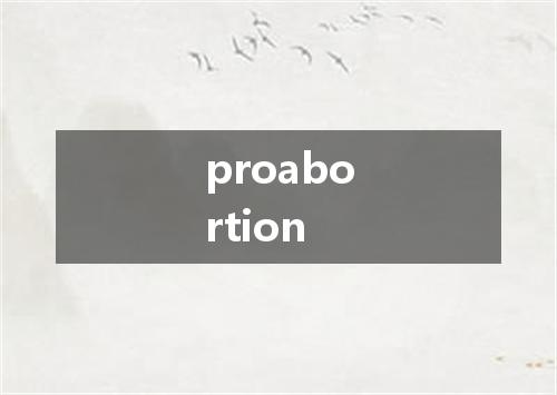 proabortion是什么意思