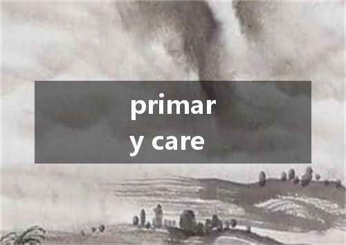 primary care是什么意思