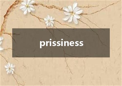 prissiness是什么意思