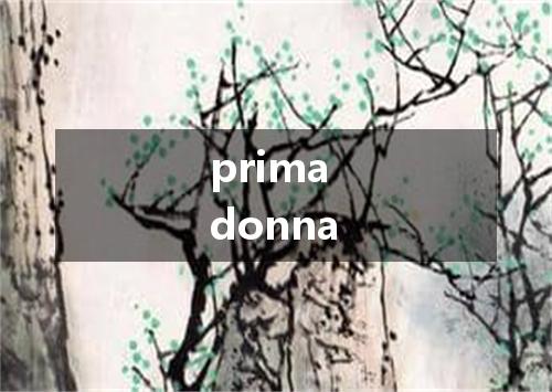 prima donna是什么意思