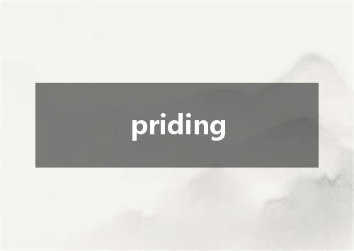 priding是什么意思