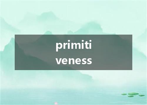 primitiveness是什么意思